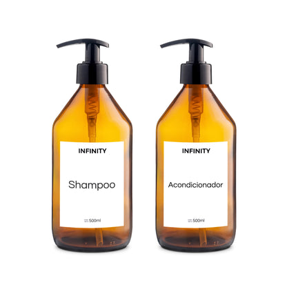 Set de Dispensadores Vidrio 500ml