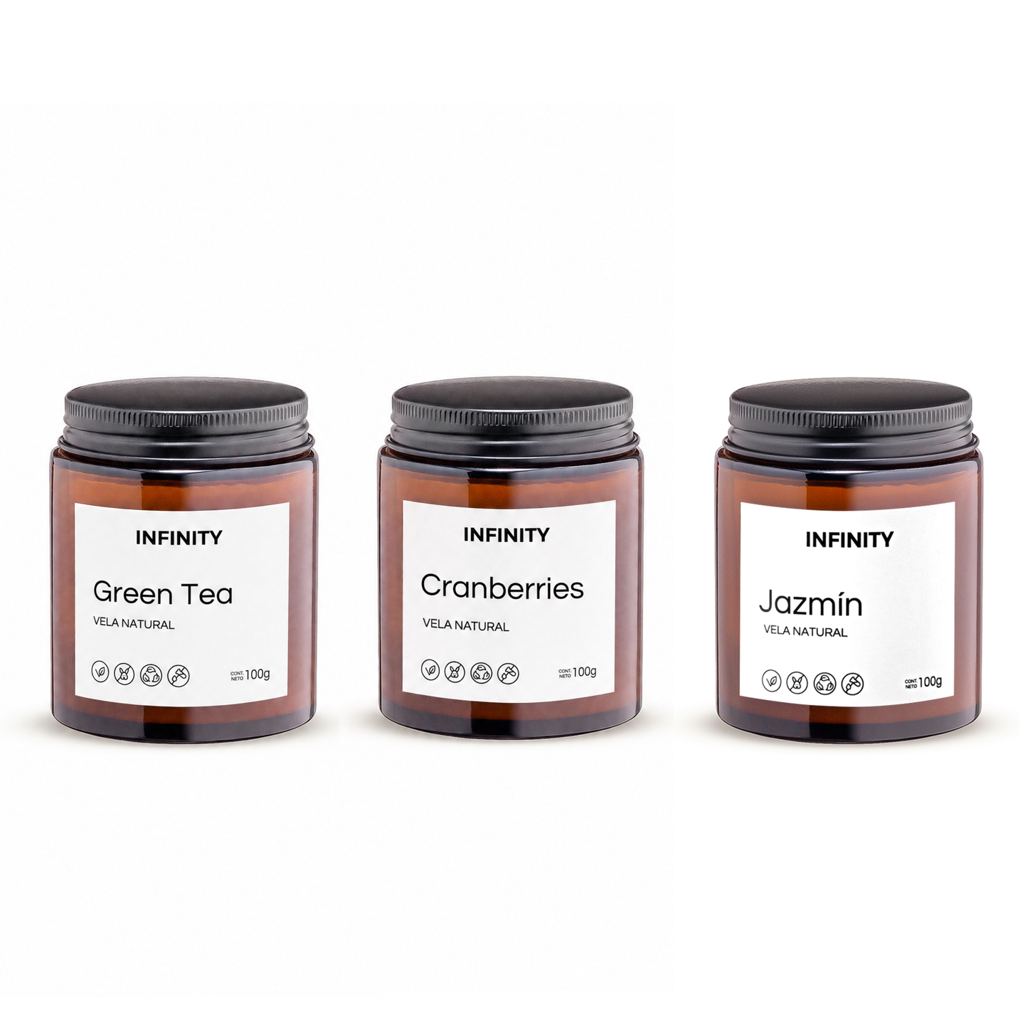 Kit x3 Velas Natural